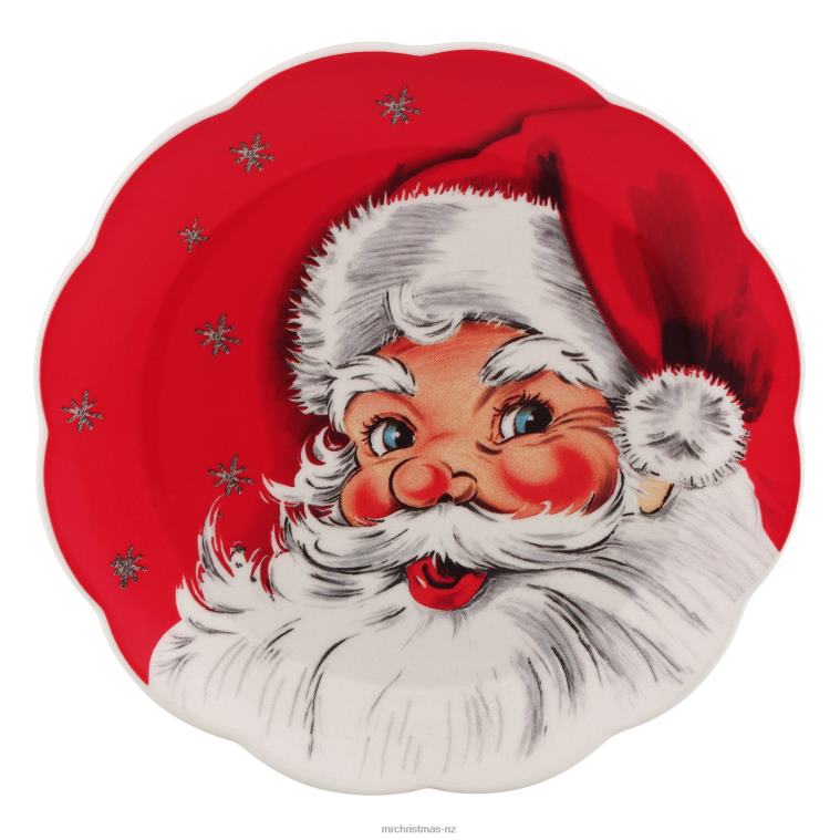 Mr. Christmas Decoration 8.5 Set of 4 Nostalgic Ceramic Plates 0J026108