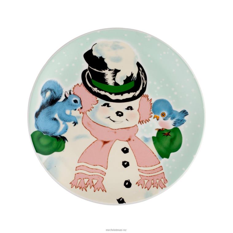 Mr. Christmas Decoration 8 Set of 4 Ceramic Pastel Plates 0J026109