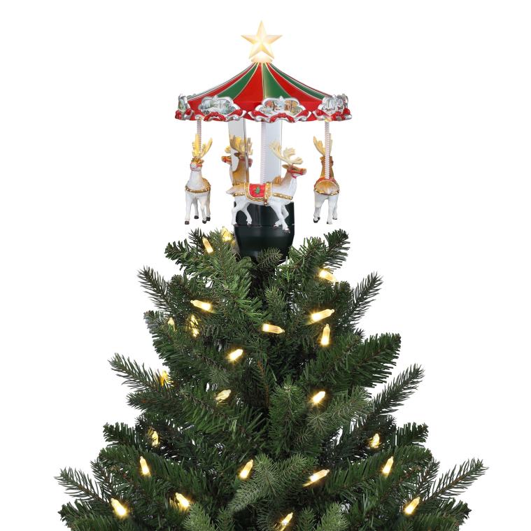 Mr. Christmas Decoration 11 Animated Carousel Tree Topper 0J02630