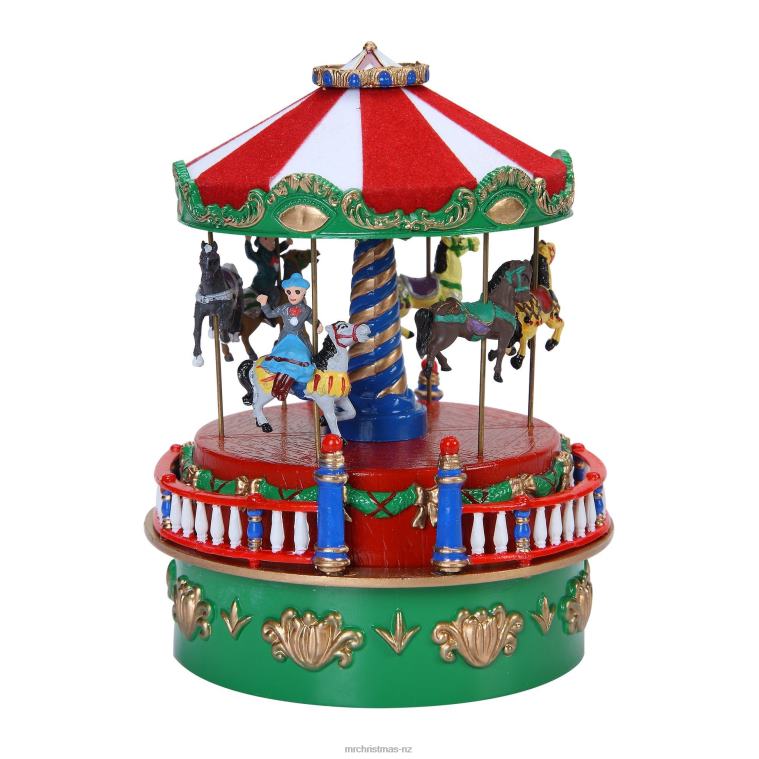 Mr. Christmas Decoration Mini Carnival Music Box-Carousel 0J02629