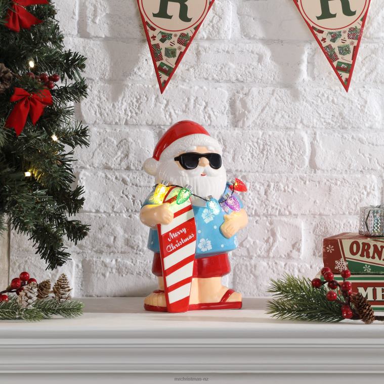 Mr. Christmas Decoration 10 Ceramic Beach Santa 0J02658