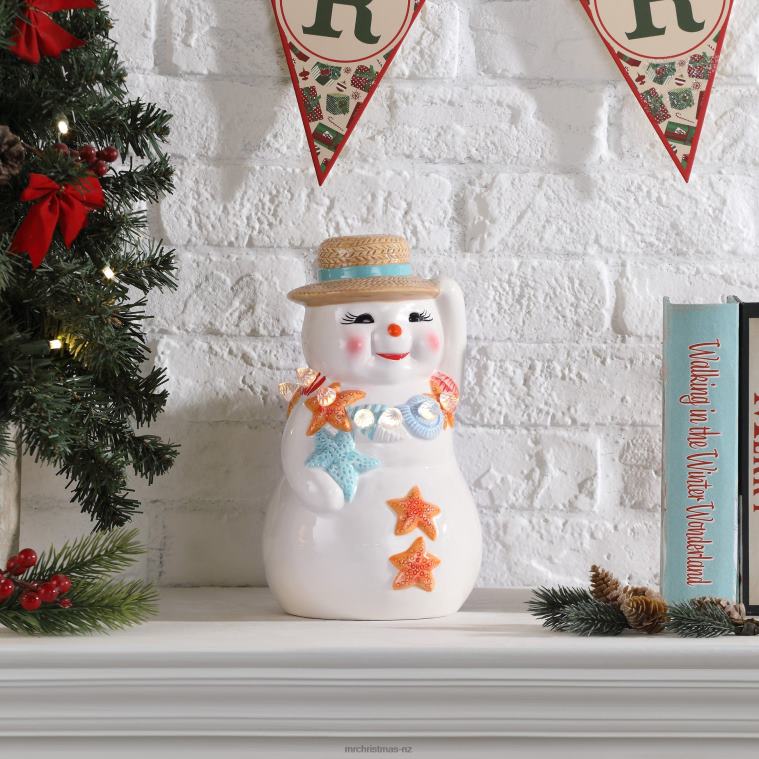Mr. Christmas Decoration 10 Ceramic Beach Snowman 0J02657