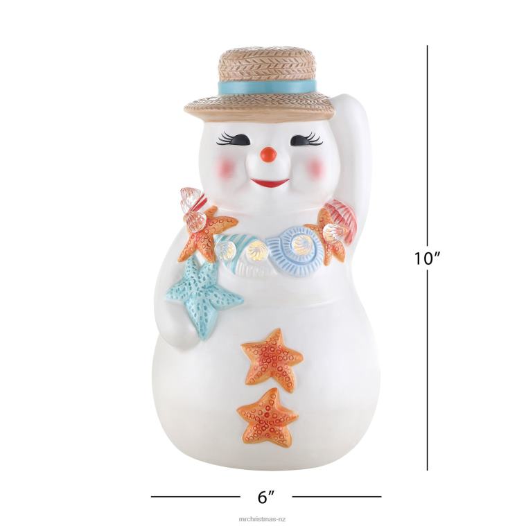 Mr. Christmas Decoration 10 Ceramic Beach Snowman 0J02657