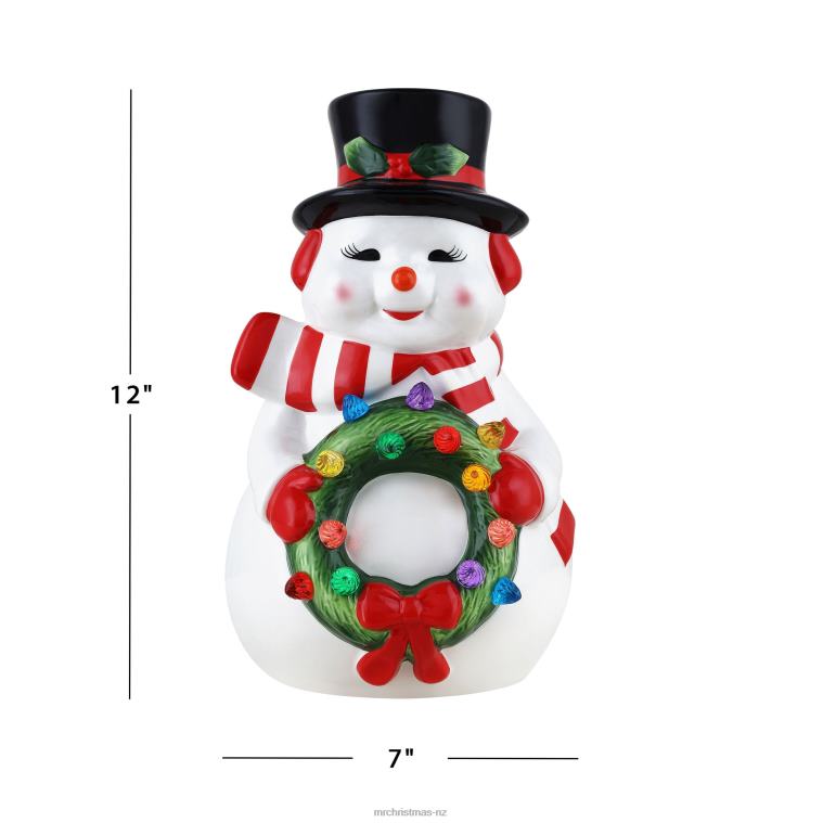 Mr. Christmas Decoration 12 Nostalgic Ceramic Figure-Snowman 0J02665