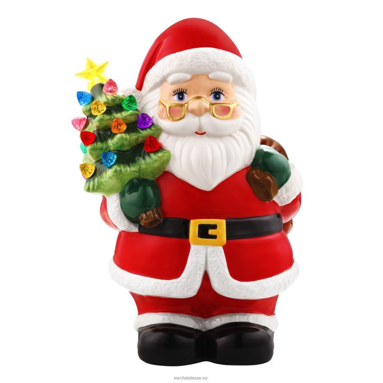 Mr. Christmas Decoration 12 Nostalgic Ceramic Figure-White Santa 0J02664