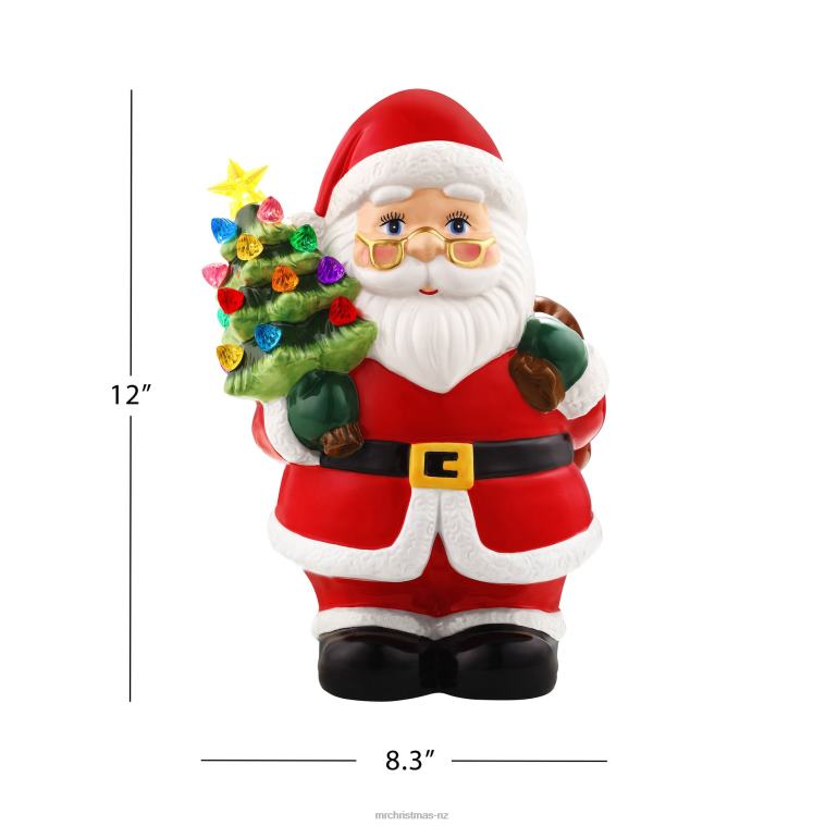 Mr. Christmas Decoration 12 Nostalgic Ceramic Figure-White Santa 0J02664