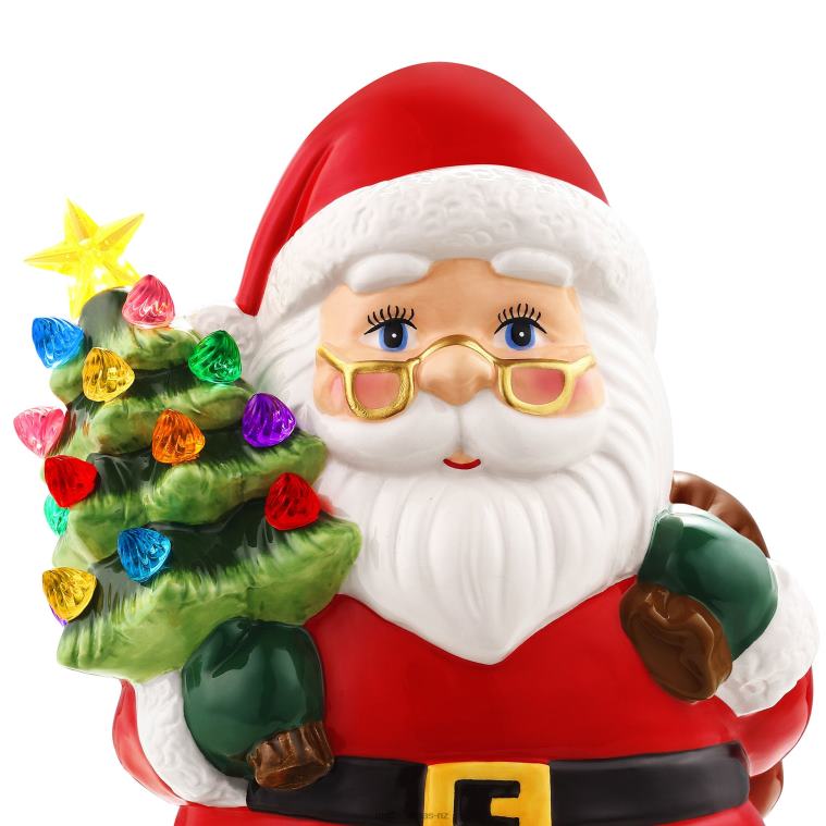 Mr. Christmas Decoration 12 Nostalgic Ceramic Figure-White Santa 0J02664