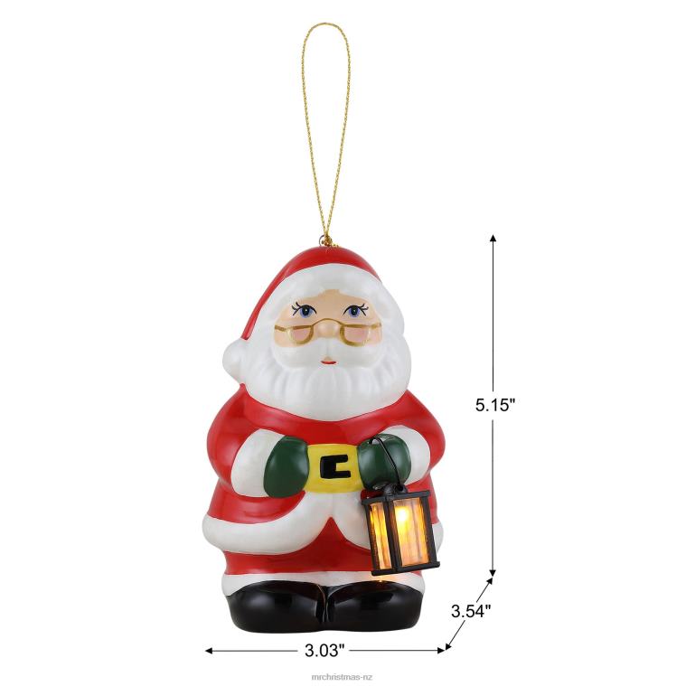 Mr. Christmas Decoration 4.5 Set of 5 Ceramic Lit Figurine Ornaments 0J02666