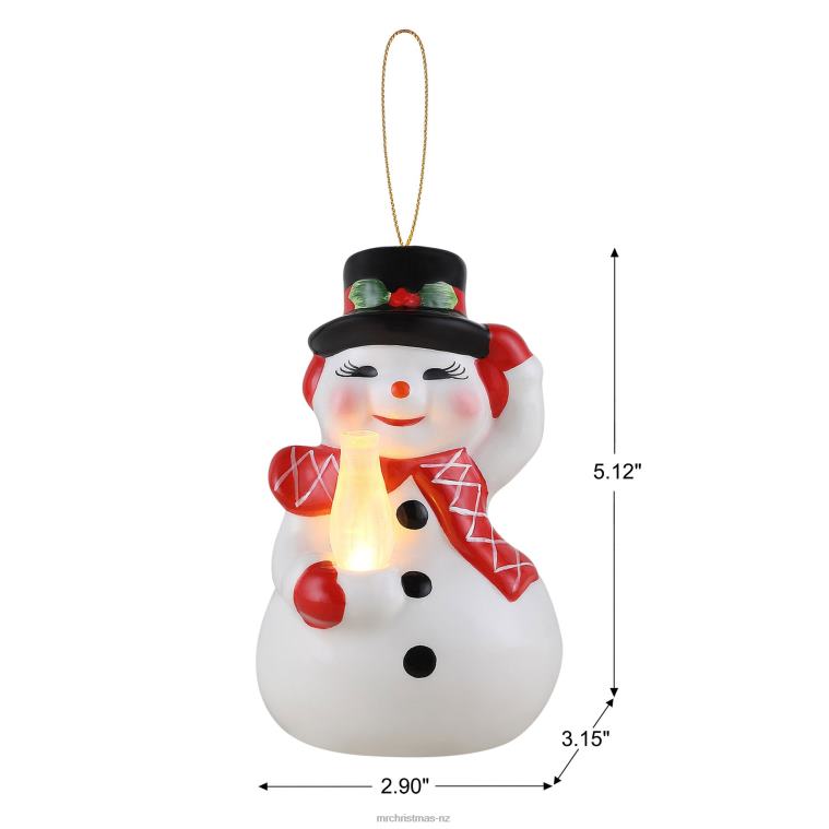 Mr. Christmas Decoration 4.5 Set of 5 Ceramic Lit Figurine Ornaments 0J02666