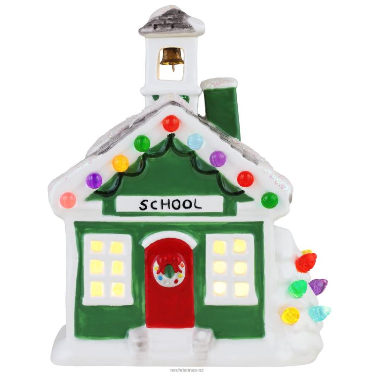 Mr. Christmas Decoration 6 Nostalgic Ceramic Village School 0J02652