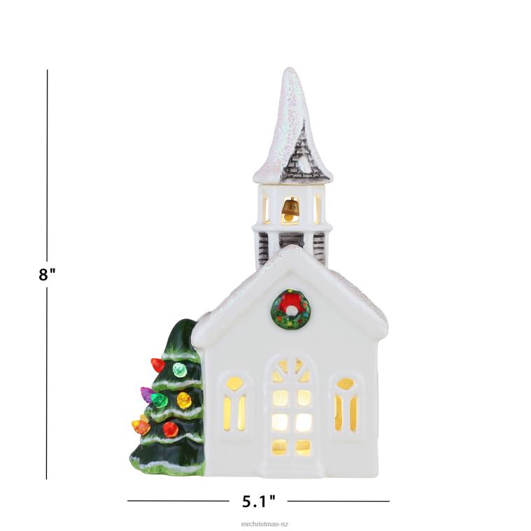 Mr. Christmas Decoration 8 Nostalgic Ceramic Village Church 0J02651