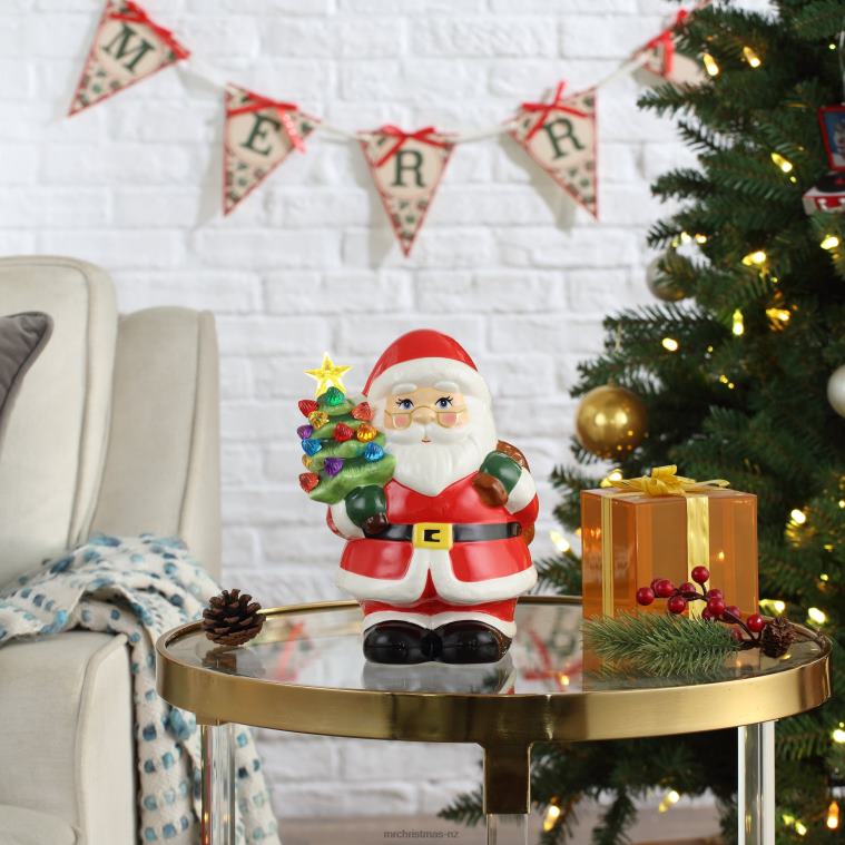 Mr. Christmas Decoration 9 Nostalgic Ceramic Lit Santa 0J02663