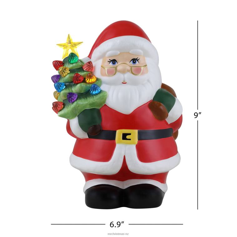 Mr. Christmas Decoration 9 Nostalgic Ceramic Lit Santa 0J02663