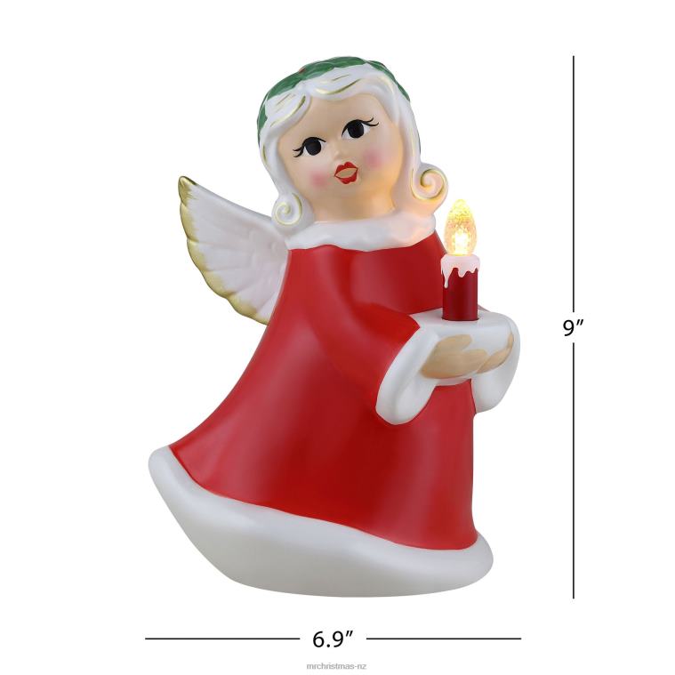 Mr. Christmas Decoration 9 Nostalgic Ceramic Lit White Angel 0J02661