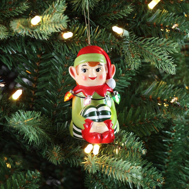 Mr. Christmas Decoration Mini Nostalgic Ceramic Figure-Elf 0J02668