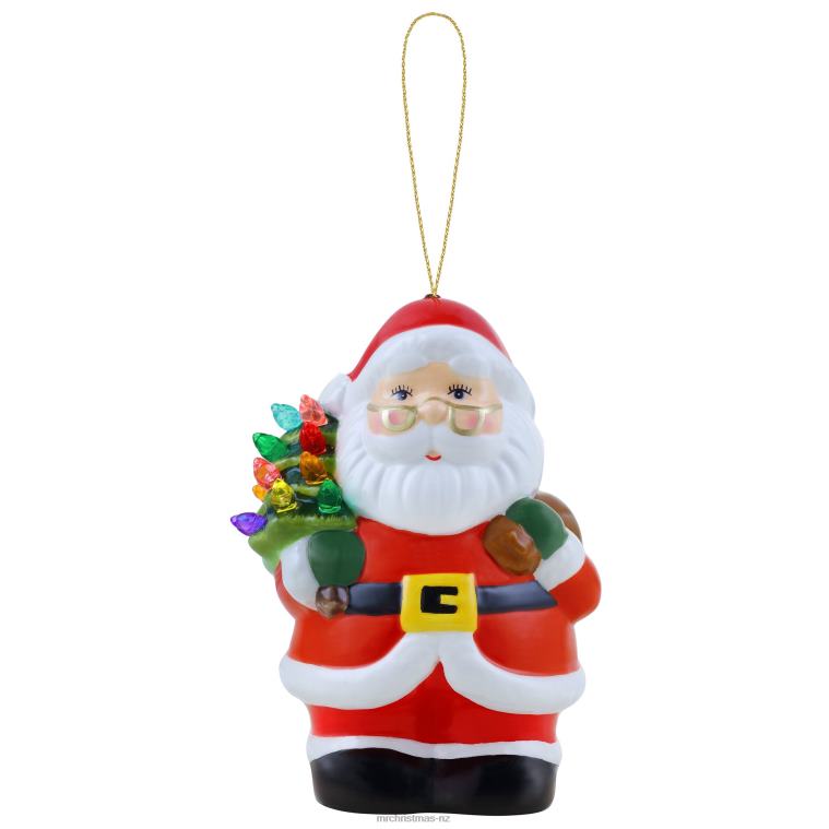 Mr. Christmas Decoration Mini Nostalgic Ceramic Figure-White Santa 0J02667