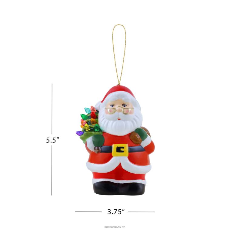 Mr. Christmas Decoration Mini Nostalgic Ceramic Figure-White Santa 0J02667