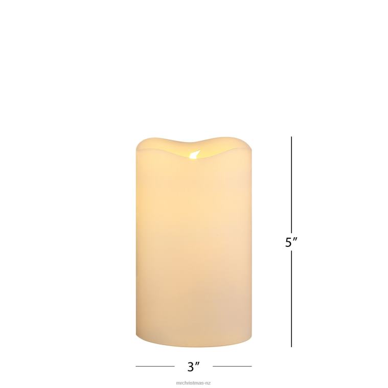 Mr. Christmas Decoration 6 Ceramic Lit Santa Candle Holder and Flameless Candle 0J026156