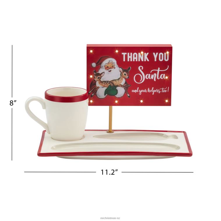 Mr. Christmas Decoration Night Before Christmas Milk and Cookies Serving Set 0J026263