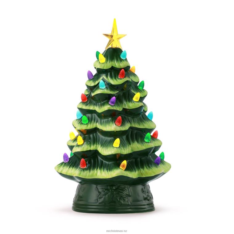 Mr. Christmas Decoration 12 Nostalgic Ceramic Tree-Green 0J026231