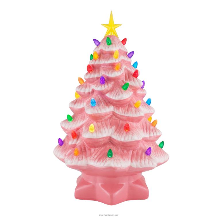 Mr. Christmas Decoration 14 Nostalgic Ceramic Tree-Pink 0J026234