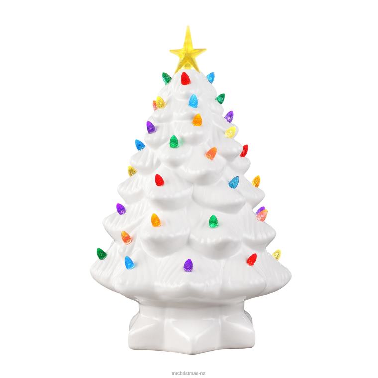 Mr. Christmas Decoration 14 Nostalgic Ceramic Tree-White 0J026236