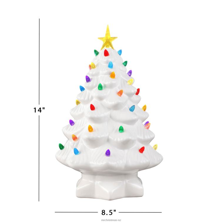 Mr. Christmas Decoration 14 Nostalgic Ceramic Tree-White 0J026236