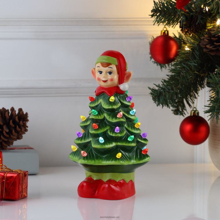 Mr. Christmas Decoration 15 Nostalgic Ceramic Elf Tree 0J026239