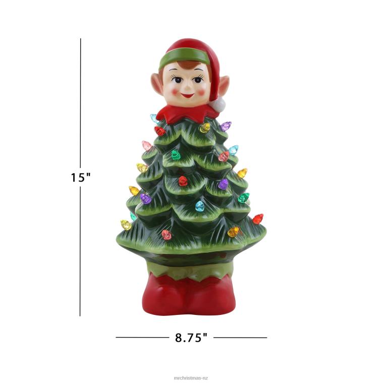 Mr. Christmas Decoration 15 Nostalgic Ceramic Elf Tree 0J026239