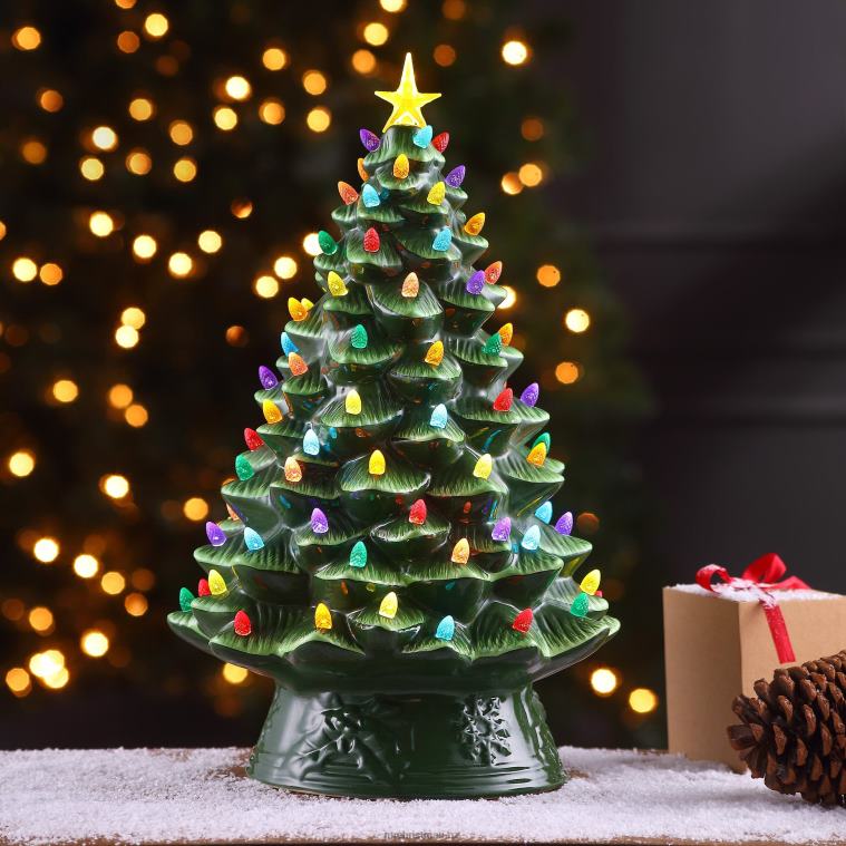 Mr. Christmas Decoration 18 Nostalgic Ceramic Tree-Green 0J026232