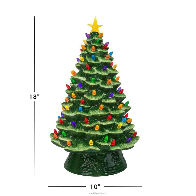 Mr. Christmas Decoration 18 Nostalgic Ceramic Tree-Green 0J026232