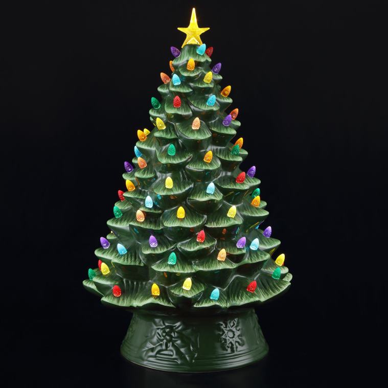 Mr. Christmas Decoration 18 Nostalgic Ceramic Tree-Green 0J026232