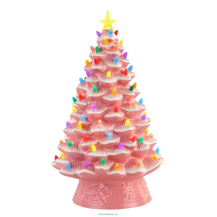 Mr. Christmas Decoration 18 Nostalgic Ceramic Tree-Pink 0J026235