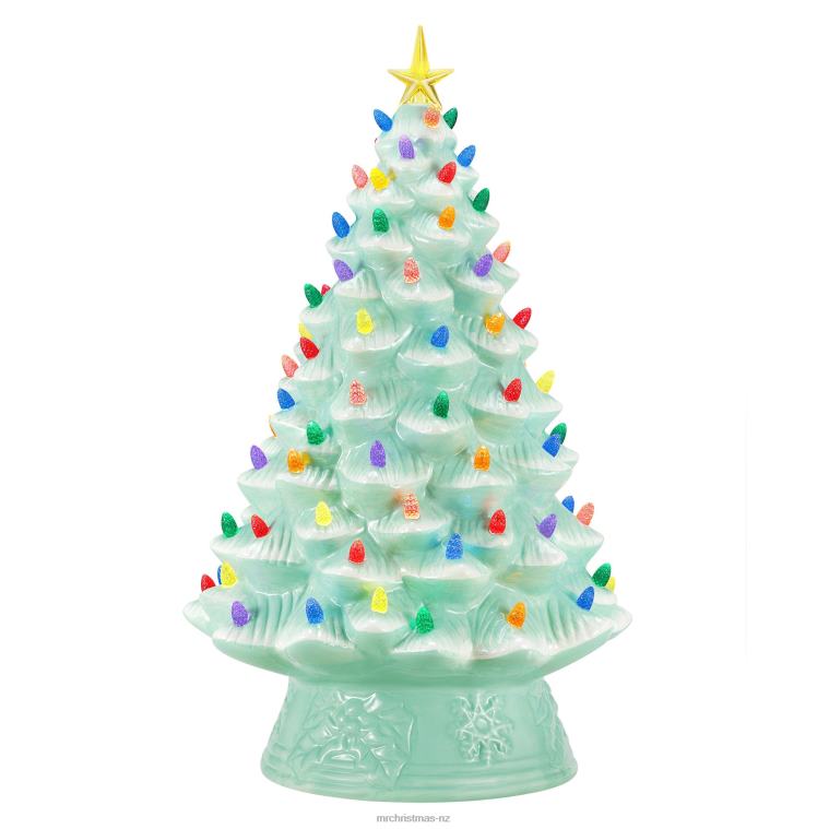 Mr. Christmas Decoration 18 Nostalgic Ceramic Tree-Seafoam 0J026238