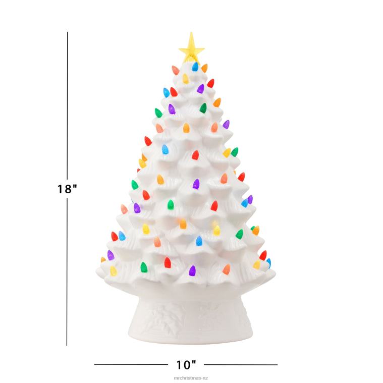 Mr. Christmas Decoration 18 Nostalgic Ceramic Tree-White 0J026237