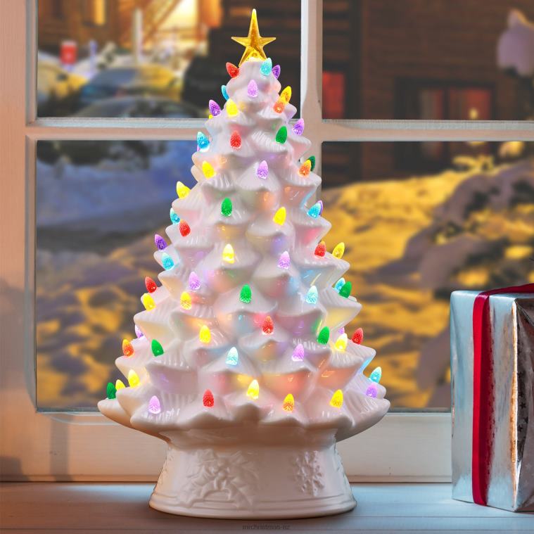 Mr. Christmas Decoration 18 Nostalgic Ceramic Tree-White 0J026237