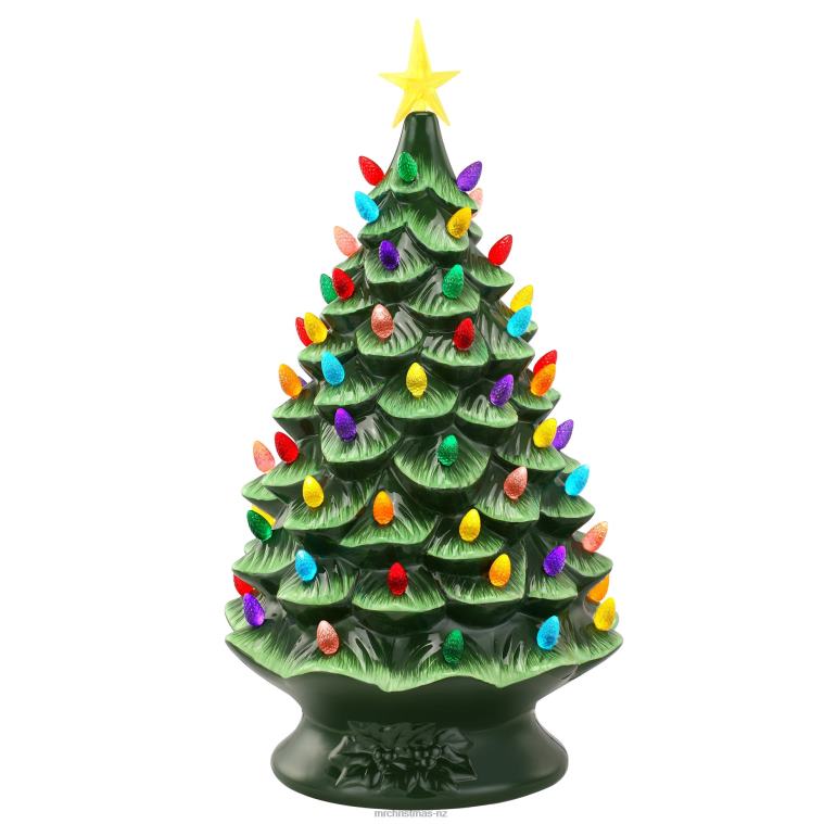 Mr. Christmas Decoration 24 Nostalgic Ceramic Tree-Green 0J026233