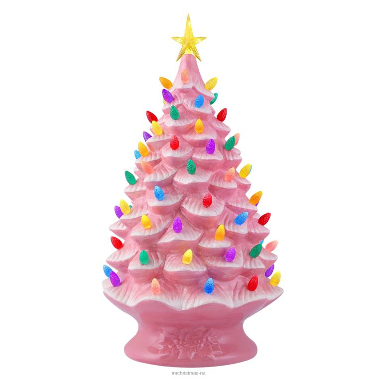 Mr. Christmas Decoration 24 Nostalgic Ceramic Tree-Pink 0J026171