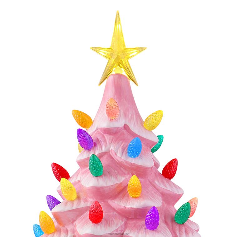 Mr. Christmas Decoration 24 Nostalgic Ceramic Tree-Pink 0J026171