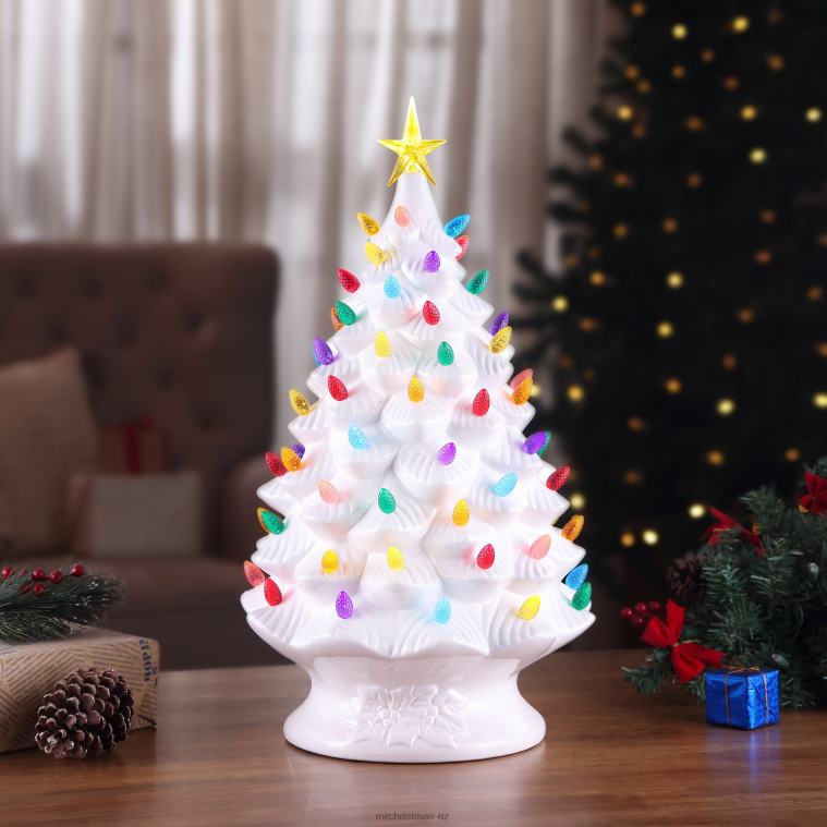 Mr. Christmas Decoration 24 Nostalgic Ceramic Tree-White 0J026175