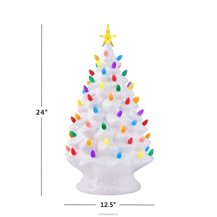Mr. Christmas Decoration 24 Nostalgic Ceramic Tree-White 0J026175