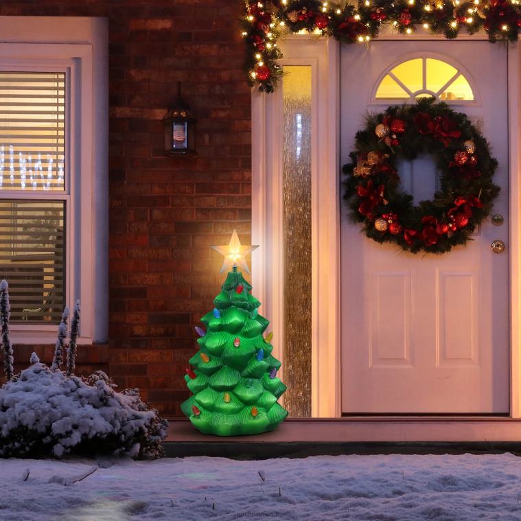 Mr. Christmas Decoration 24 Outdoor Lit Blow Mold Tree 0J026246