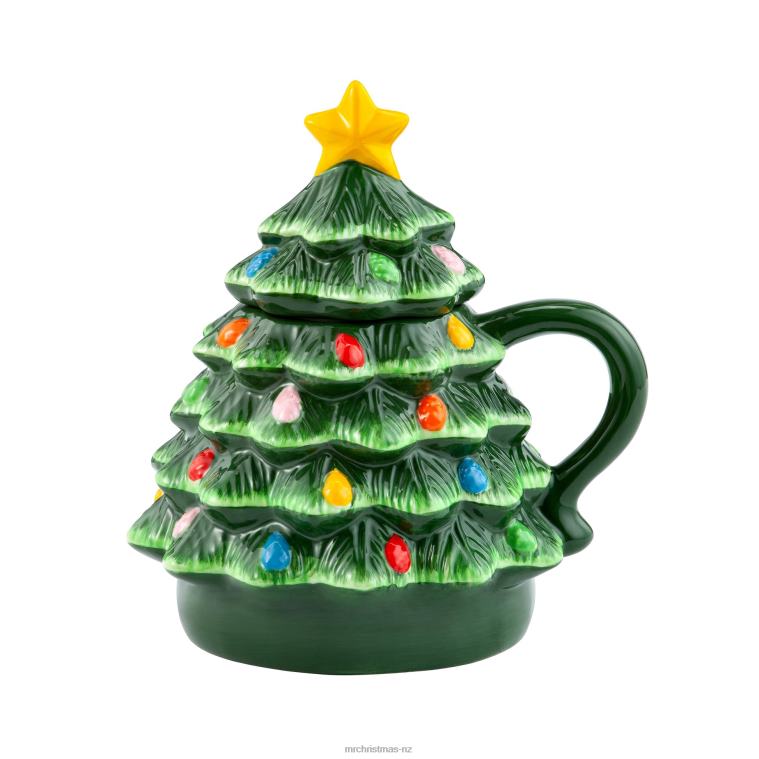 Mr. Christmas Decoration 6 Nostalgic Ceramic Tree Lidded Mug 0J026174