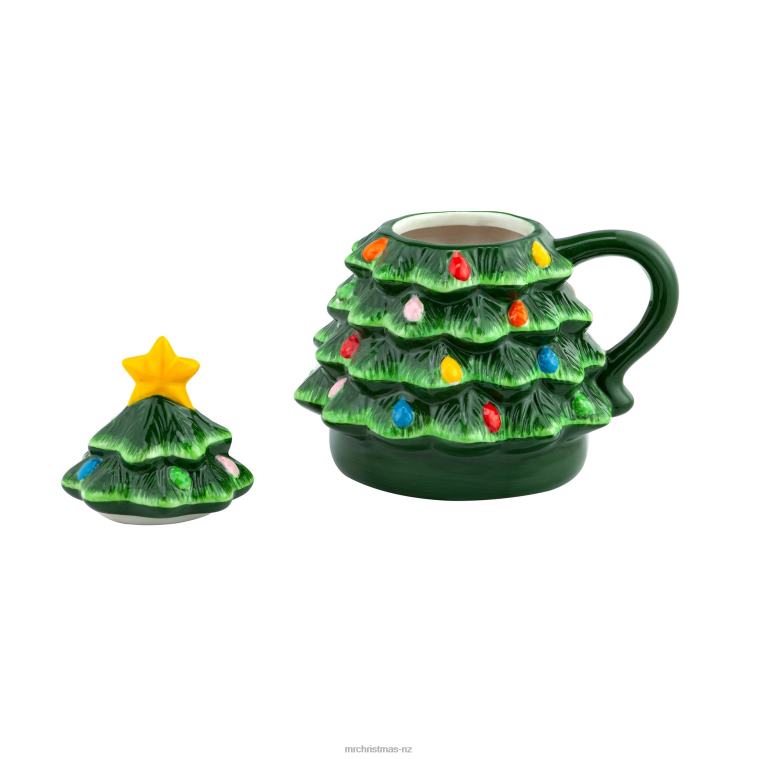 Mr. Christmas Decoration 6 Nostalgic Ceramic Tree Lidded Mug 0J026174
