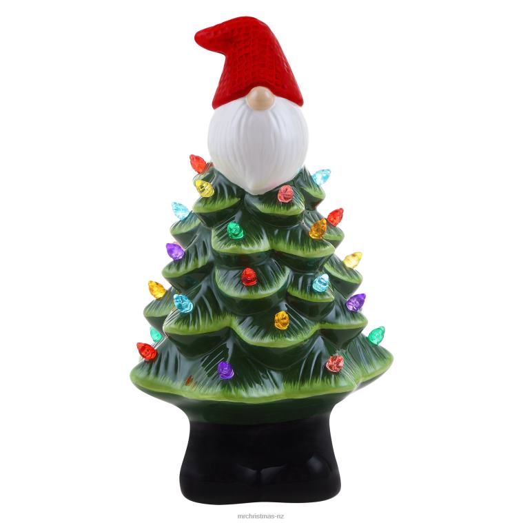 Mr. Christmas Decoration 8.5 Nostalgic Ceramic Gnome Tree 0J026240