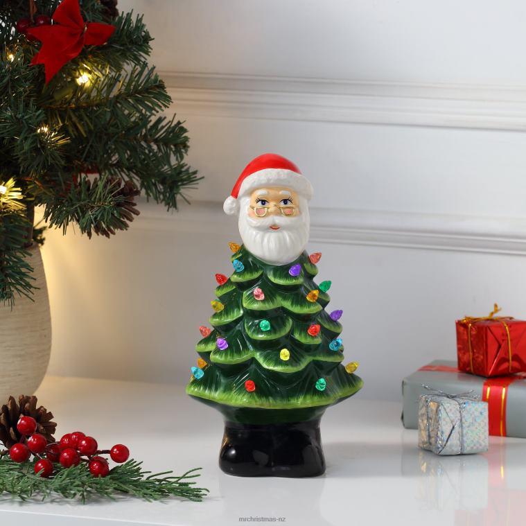 Mr. Christmas Decoration 8.5 Nostalgic Ceramic Santa Tree 0J026241