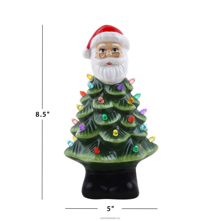 Mr. Christmas Decoration 8.5 Nostalgic Ceramic Santa Tree 0J026241