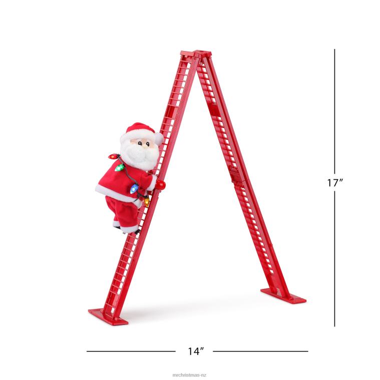 Mr. Christmas Decoration 17 Animated Tabletop Climbing White Santa 0J02645