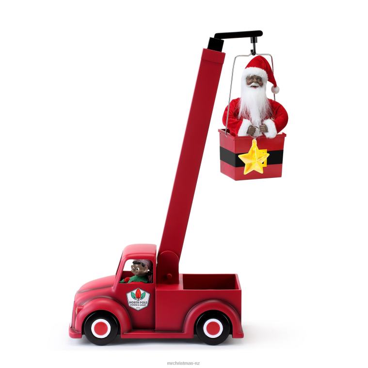 Mr. Christmas Decoration 43 Animated North Pole Lighting Crew-Black Santa 0J026165