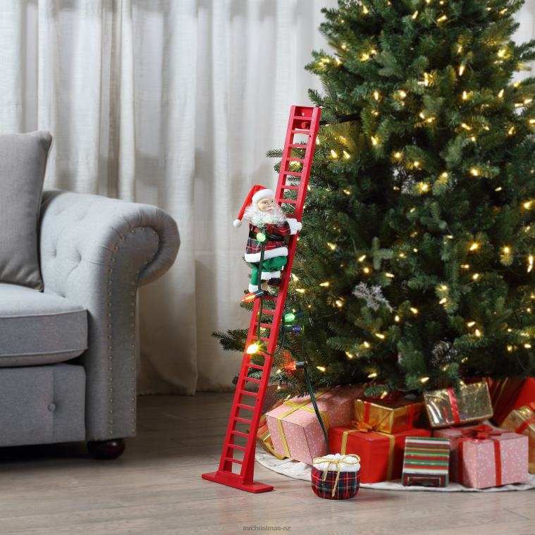 Mr. Christmas Decoration 43 Animated Super Climbing Plaid Santa 0J02635
